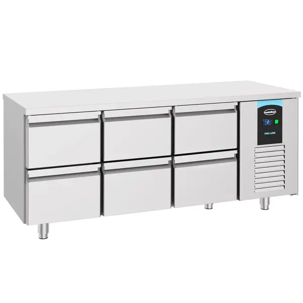 Koelwerkbank | ENERGY LINE | Energiezuinig | 474L | 6 Laden (1/1 GN) | -2°C/+8°C | Geforceerd | 1865x700x850(h)mm