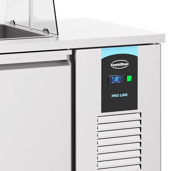 Saladette | PRO LINE | 474L | 3 Deuren (1/1 GN) | Boven 4x 1/1 GN | -2°C/+8°C | Geforceerd | Glasopzet | 1865x700x850/1375(h)mm