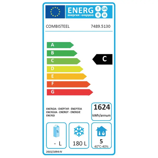 Vrieswerkbank | ENERGY LINE | 281L | 2 Deuren (1/1 GN) | -10°C/-22°C | Geforceerd | 1300x700x850(h)mm