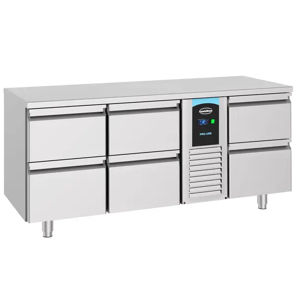 Koelwerkbank | PRO LINE | Energiezuinig | 474L | 6 Laden (1/1 GN) | -2°C/+8°C | Geforceerd | 1785x700x850(h)mm