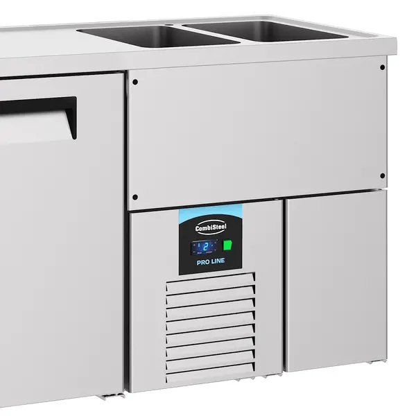 Bierkoeler | PRO LINE | RVS | 3 Deuren Links + 2 Spoelbakken Rechts | 230V | 2500x700x1050(h)mm