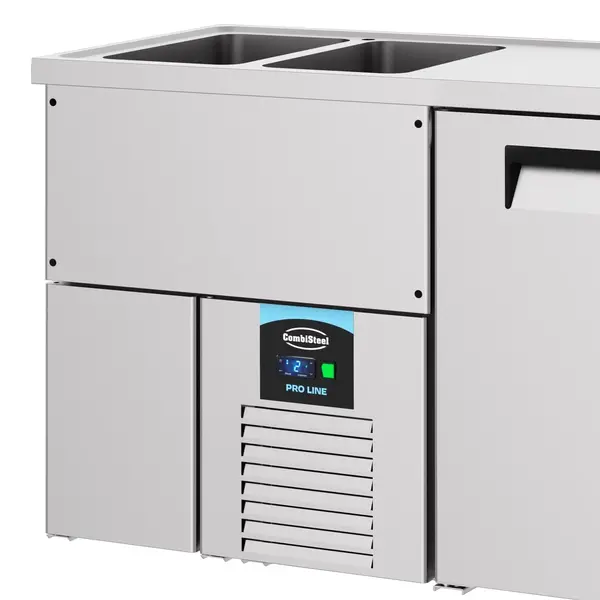 Bierkoeler | PRO LINE | RVS | 3 Deuren Rechts + 2 Spoelbakken Rechts | 230V | 2500x700x1050(h)mm