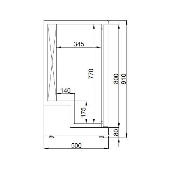 Dry Age Kast | PRO LINE | 198L | RVS | -3°C/+5°C | Geforceerd | 920x550x910(h)mm