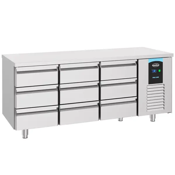 Koelwerkbank | ENERGY LINE | Energiezuinig | 474L | 9 Laden (1/1 GN) | -2°C/+8°C | Geforceerd | 1865x700x850(h)mm