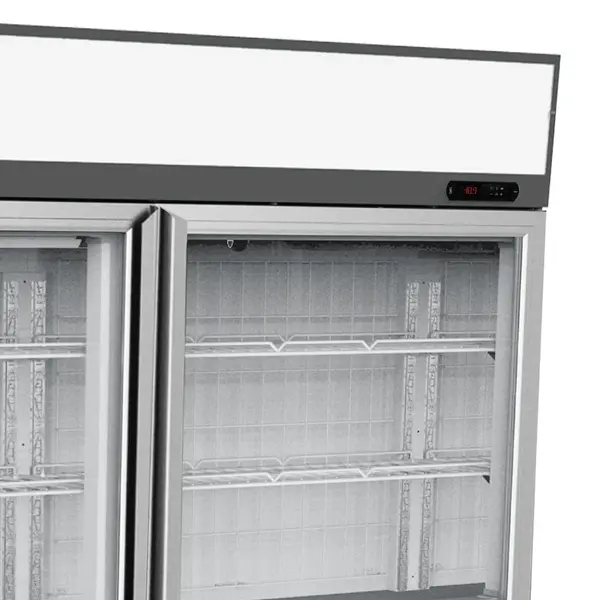 Wandvriezer | Wit | -18°C | Geforceerd | 3 Schappen | 1.38kW | Schuifdeksels + Glasdeuren | 1454x890x2000(h)mm