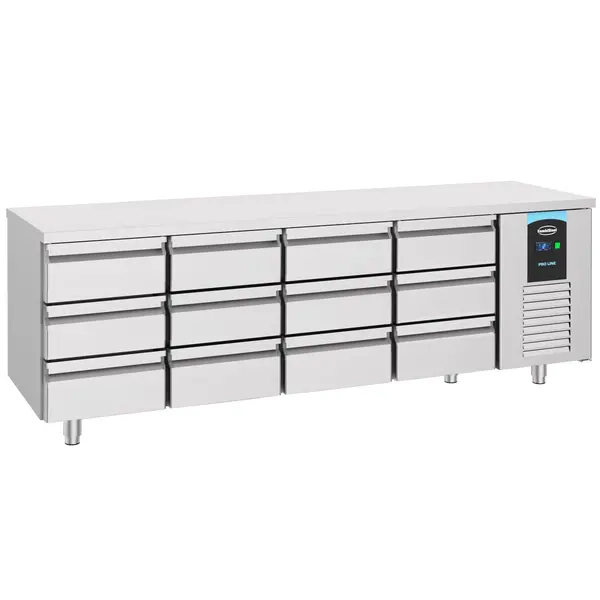Koelwerkbank | ENERGY LINE | 632L | 12 Laden (1/1 GN) | -2°C/+8°C | Geforceerd | 2330x700x850(h)mm
