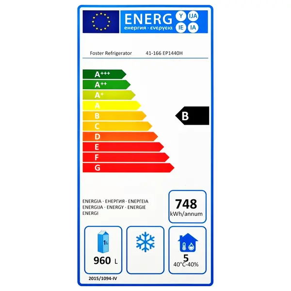 Koelkast | EcoPro | 1350L (2/1 GN) | RVS | +1°C/+4°C | Geforceerd | Touchscreen | Wielen (Geremd) | 1440x855x2080(h)mm