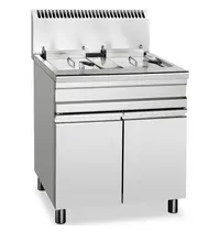 MBM Italy Friteuse | Gas | 14+14L | 110°C/190°C | 26kW | Aftapkranen | Piëzo Ontsteking | 750x650x845/1100(h)mm