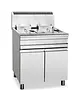 MBM Italy Friteuse | Gas | 14+14L | 110°C/190°C | 26kW | Aftapkranen | Piëzo Ontsteking | 750x650x845/1100(h)mm 