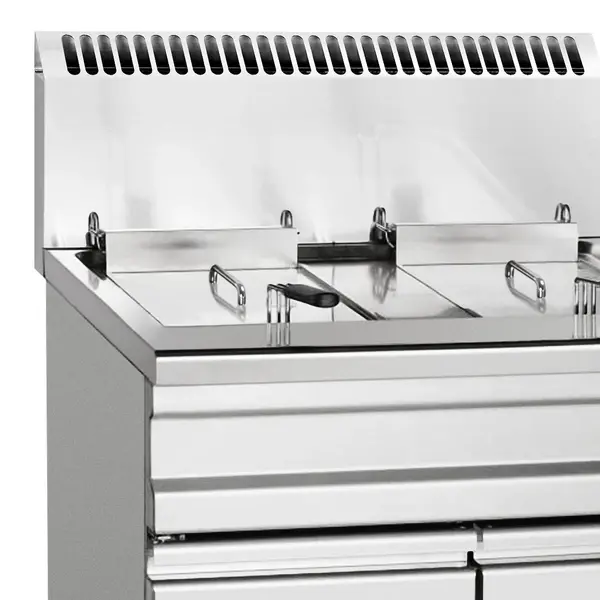 Friteuse | Gas | 14+14L | 110°C/190°C | 26kW | Aftapkranen | Piëzo Ontsteking | 750x650x845/1100(h)mm