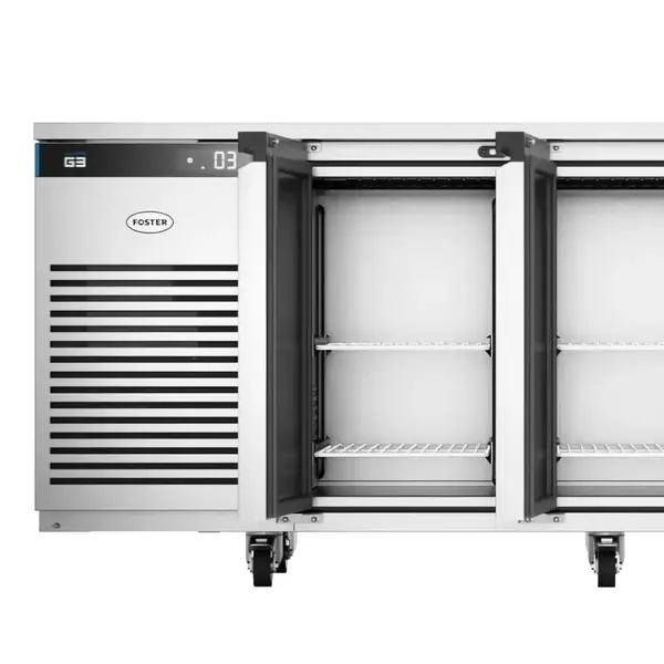 Koelwerkbank | EcoPro | Energiezuinig | 435L | 2 Deuren + 2 Laden (1/1 GN) | +1°C/+4°C | Geforceerd | Touchscreen | Wielen (Geremd) | 1815x700x865(h)mm
