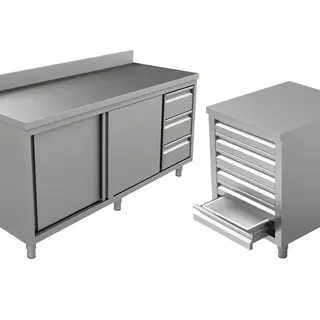 RVS Werktafels Met Lades