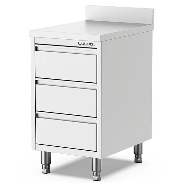 Werkbank | 700 LINE | RVS | 3 Laden | Achteropstand | 500x700x900(h)mm