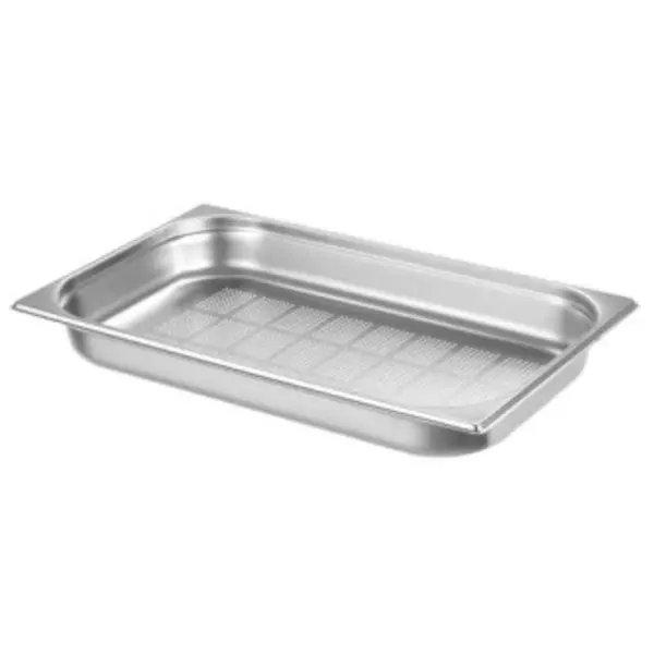 GN-Bak | KitchenLine | RVS | 1/1 GN | Hoogte 65mm | Geperforeerd | 530x325x65(h)mm