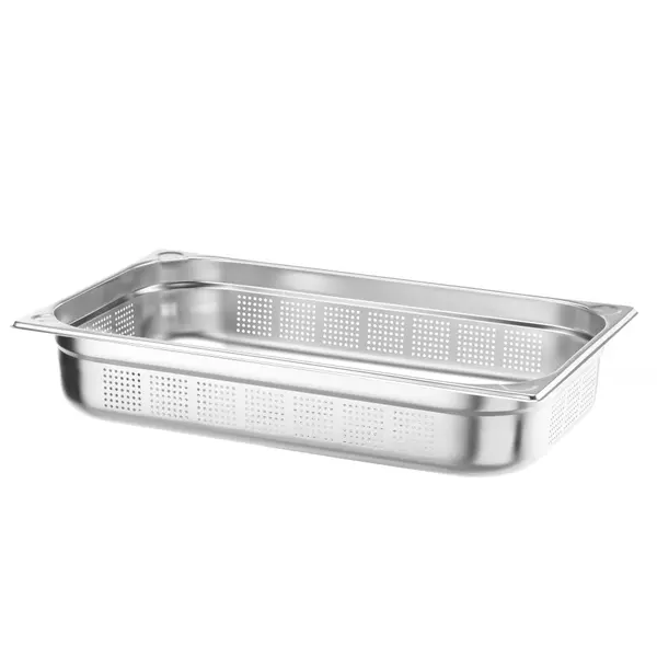 GN-Bak | KitchenLine | RVS | 1/1 GN | Hoogte 100mm | Geperforeerd | 530x325x100(h)mm
