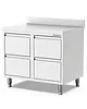 Qusinox Werkbank | 600 LINE | RVS | 4 Laden | Achteropstand | 800x600x900(h)mm 