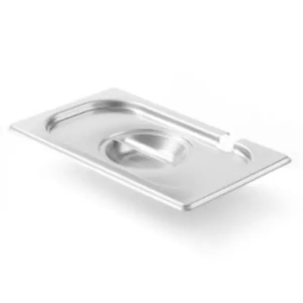 GN-Deksel | KitchenLine | RVS | 1/4 GN | Handgreep | Lepeluitsparing