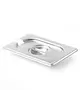 HENDI GN-Deksel | KitchenLine | RVS | 1/9 GN | Handgreep | Lepeluitsparing 