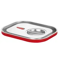 HENDI GN-Deksel | KitchenLine | RVS | 1/2 GN | Handgreep | Luchtdicht