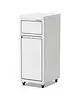 Qusinox Afvalbak | RVS (Geborsteld) | Duwdeksel + Kanteldeur | 400x500x1000(h)mm 