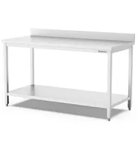 Qusinox Werktafel | 700 LINE | RVS | Bodemschap | Diepte 700 | Hoogte 900 | Breedte 400-2000 | Achteropstand | Zelfmontage 