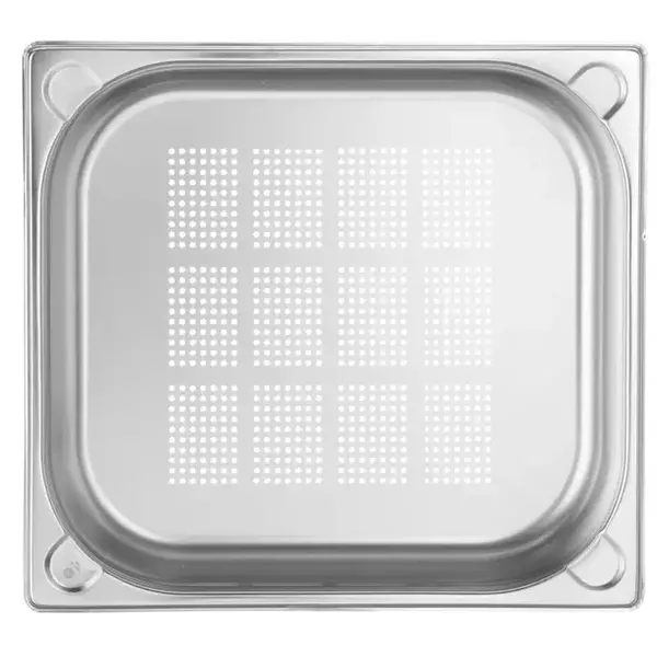 GN-Bak | KitchenLine | RVS | 2/3 GN | Hoogte 65mm | Geperforeerd | 354x325x65(h)mm