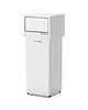 Qusinox Afvalbak | RVS (Geborsteld) | Duwdeksel + Kanteldeur | 470x470x1260(h)mm 