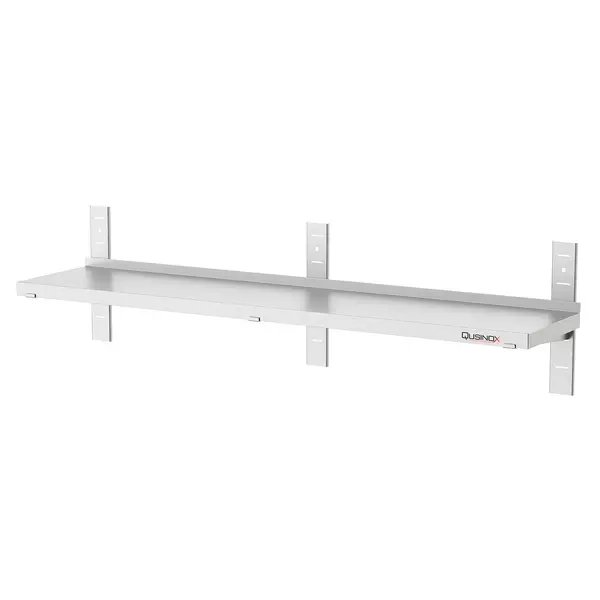 Wandschap | RVS | 1 Niveau | Diepte 300 | Hoogte 360 | Breedte 600-2000 | Verstelbare Hoogte | Incl. Wandbevestiging
