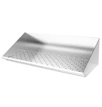 Qusinox Friet-Uitschepbak | RVS | Geperforeerde Bodem | Diepte 300 | Hoogte 200 | Breedte 400-1400 | Incl. Ophangbeugel 