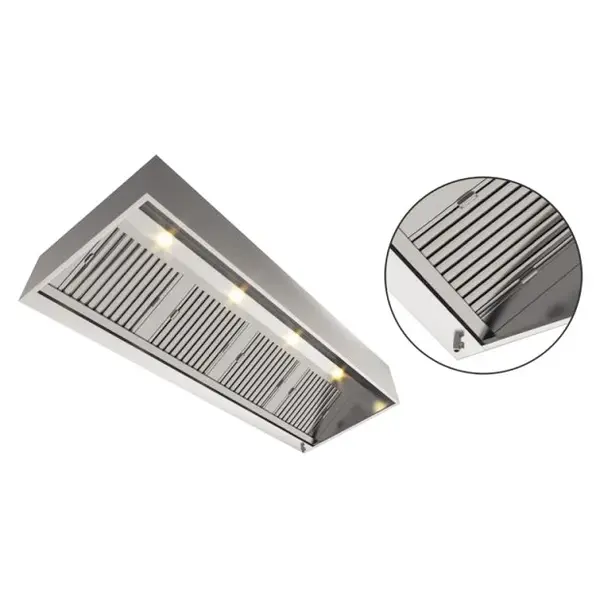 RVS afzuigkap doosmodel | 3500x1000x400(h)mm