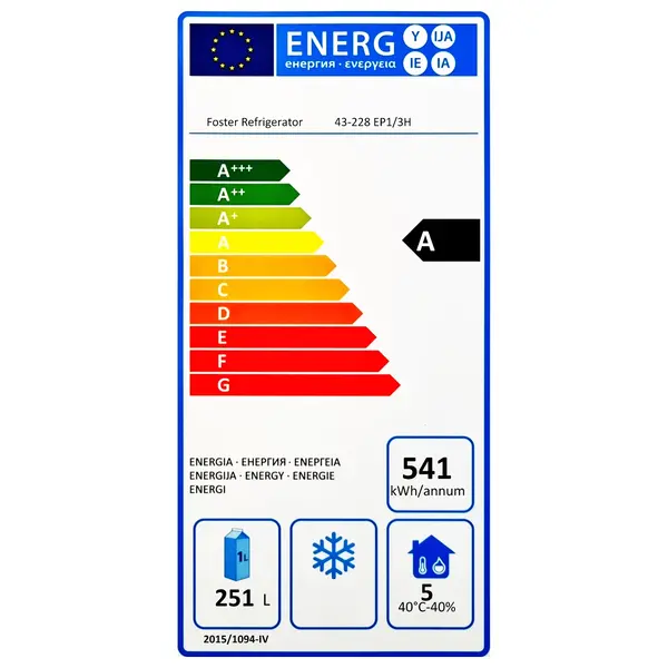 Koelwerkbank | EcoPro | Energiezuinig | 435L | 1 Deur + 6 Laden (1/1 GN) | +1°C/+4°C | Geforceerd | Touchscreen | Wielen (Geremd) | 1815x700x865(h)mm