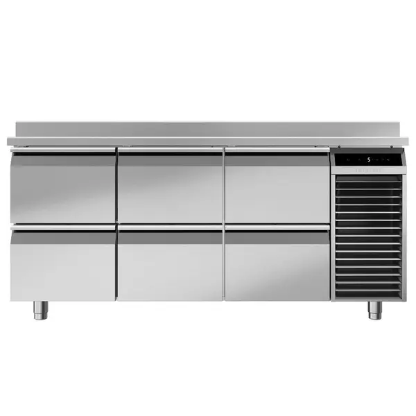 Koelwerkbank | PERFORMANCE | 440L | 6 Laden (1/1 GN) | -2°C/+8°C | Geforceerd | Temperatuuralarm | Achteropstand | 1780x700x850/950(h)mm