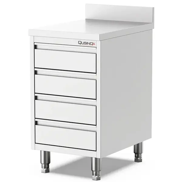 Werkbank | 600 LINE | RVS | 4 Laden | Achteropstand | 400x600x900(h)mm