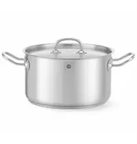 HENDI Kookpan | KitchenLine | RVS | 9.5L | Div. Warmtebronnen | Incl. Deksel | Ø280x155(h)mm