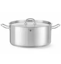 HENDI Kookpan | KitchenLine | RVS | 12L | Div. Warmtebronnen | Incl. Deksel | Ø320x150(h)mm