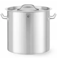 HENDI Kookpan | BudgetLine | RVS | 25L | Div. Warmtebronnen | Incl. Deksel | Ø345x350(h)mm 