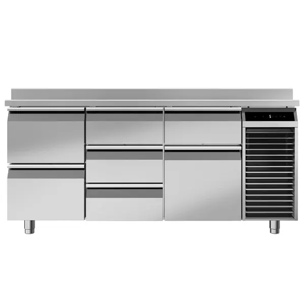 Koelwerkbank | PERFORMANCE | 440L | 7 Laden (1/1 GN) | -2°C/+8°C | Geforceerd | Temperatuuralarm | Achteropstand | 1780x700x850/950(h)mm