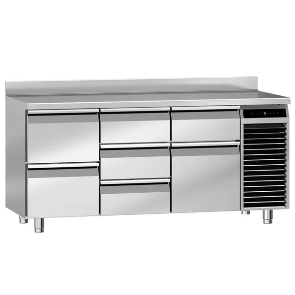 Koelwerkbank | PERFORMANCE | 440L | 7 Laden (1/1 GN) | -2°C/+8°C | Geforceerd | Temperatuuralarm | Achteropstand | 1780x700x850/950(h)mm