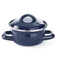 HENDI Soep-/Sauspannetje | Geëmailleerd | 0.3L | Gas | Incl. Deksel | Ø115x95(h)mm 