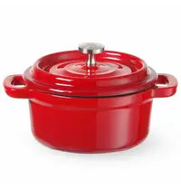 HENDI Braadpan | Geëmailleerd | 0.27L | Div. Warmtebronnen | Incl. Deksel | 130x100x48(h)mm 