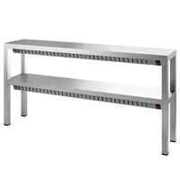 CombiSteel Etagère/Warmtebrug | RVS | 2 Niveaus | Verwarmd (Halogeen) | 1.4kW (230V) | 1400x300x650(h)mm 