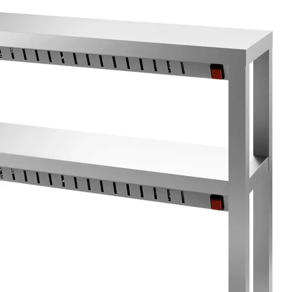 Etagère/Warmtebrug | RVS | 2 Niveaus | Verwarmd (Halogeen) | 2.1kW (230V) | 1600x300x650(h)mm