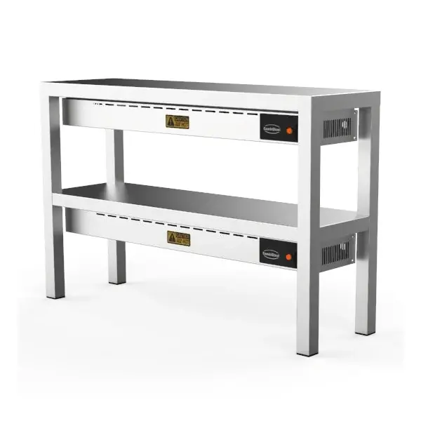Etagère/Warmtebrug | RVS | 2 Niveaus | Verwarmd (Keramisch) | 1.5kW (230V) | 1000x300x650(h)mm