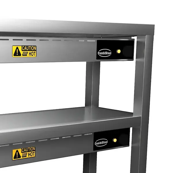 Etagère/Warmtebrug | RVS | 2 Niveaus | Verwarmd (Keramisch) | 1.5kW (230V) | 1000x300x650(h)mm