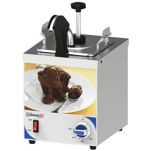 Sausdispenser | RVS | 2.5L (1/6 GN) | Verwarmde Uitloop | 45°C/90°C | Portie 20ml | 0.21kW (230V) | 206x312x368(h)mm