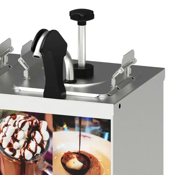 Sausdispenser | RVS | 2x 2.5L (1/6 GN) | Verwarmde Uitloop | 45°C/90°C | Portie 20ml | 0.42kW (230V) | 412x312x368(h)mm