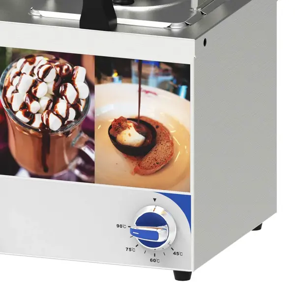 Sausdispenser | RVS | 3x 2.5L (1/6 GN) | Verwarmde Uitloop | 45°C/90°C | Portie 20ml | 0.63kW (230V) | 618x312x368(h)mm