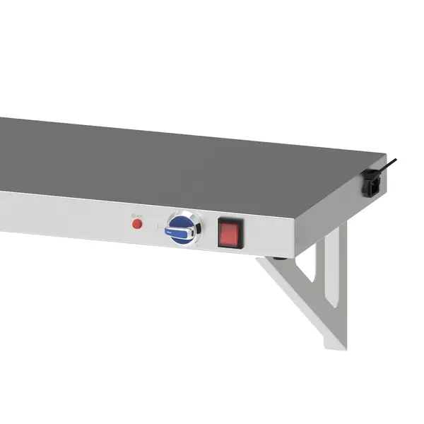 Verwarmd Wandschap | RVS | 2x 1/1 GN | ≤90°C | 0.9kW (230V) | Incl. Wandbevestiging | 1060x325x251(h)mm