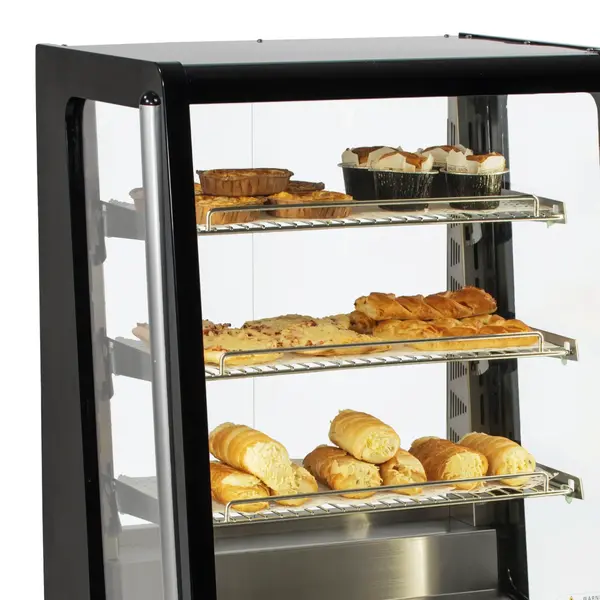 Warmhoudvitrine | Zwart | 3 Niveaus | 30°C/80°C | 1.4kW (230V) | 620x590x800(h)mm