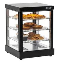 Casselin Warmhoudvitrine | Zwart | 3 Niveaus | 30°C/85°C | 0.4kW (230V) | 400x400x535(h)mm 